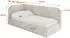 ALTDECOR ELRY Jugendbett mit Bettkasten, 100x200cm, beige, Velours (800001941485)