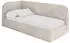 ALTDECOR ELRY Jugendbett mit Bettkasten, 100x200cm, beige, Velours (800001941485)