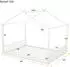 OKWISH Hausbett Metall 140x200cm, weiß, ohne Matratze
