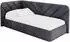 ALTDECOR FIKY Jugendbett mit Bettkasten und Lattenrost, 100x200cm, dunkelgrau (800001942193)