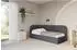 ALTDECOR ELRY Jugendbett mit Bettkasten, Velours, dunkelgrau, 80x200cm (800001942439)