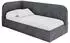 ALTDECOR ELRY Jugendbett mit Bettkasten, Velours, dunkelgrau, 80x200cm (800001942439)