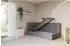 ALTDECOR SOVY Jugendbett mit Bettkasten 90x200 dunkelgrau, Cord (800001939327)