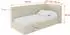 ALTDECOR Aury Jugendbett mit Bettkasten und Lattenrost, 100x200cm, dunkelbeige (800001941654)