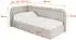 ALTDECOR Jovy Jugendbett mit Bettkasten, Polster, beige, 100x200cm (Casablanca 2301)