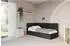 ALTDECOR DEXY Jugendbett mit Bettkasten, 90x200cm, schwarz, Velours