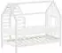 ML-Design Hausbett mit Dach 80x160cm, Kiefernholz, weiß (490019850)