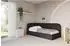 ALTDECOR Jovy Jugendbett mit Bettkasten, Polster, schwarz, 80x200cm (800001942036)