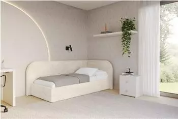 ALTDECOR JAXY Jugendbett mit Bettkasten 90x200cm, beige (800001942788)