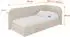 ALTDECOR JAXY Jugendbett mit Bettkasten 90x200cm, beige (800001942788)