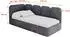 ALTDECOR Vely Jugendbett mit Bettkasten, Polsterbett, dunkelgrau, 100x200cm (800001942500)