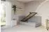 ALTDECOR DEXY Jugendbett mit Bettkasten und Matratze, grau, 90x200cm (800001942043)