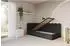 ALTDECOR ARTY Jugendbett mit Bettkasten, 90x200cm, schwarz, Velours (800001941270)