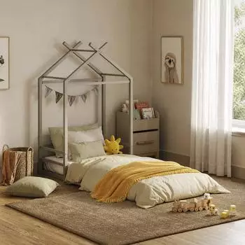 VitaliSpa Roofy Hausbett greige 90x200cm (61336)