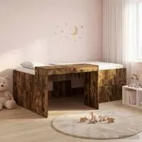 vidaXL Hochbett mit Schreibtisch f&uuml;r Kinder Ger&auml;ucherte Eiche