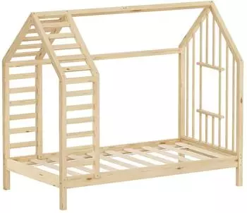 ML-Design Hausbett mit Dach und Fenster, Kiefernholz, 80x160cm (490019298)