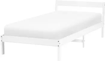 Beliani Madone Einzelbett mit Lattenrost, Kiefernholz, wei&szlig;, 90x200cm (835191)