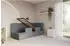 ALTDECOR KIVY Jugendbett mit Bettkasten 80x200 dunkelgrau, Cord (800001931832)
