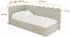 ALTDECOR ARTY Jugendbett mit Bettkasten, Bouclé, dunkelbeige, 80x200cm (800001941210)