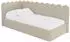 ALTDECOR ARTY Jugendbett mit Bettkasten, Bouclé, dunkelbeige, 80x200cm (800001941210)