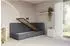 ALTDECOR Aury Jugendbett mit Bettkasten, Polster, dunkelgrau, 90x200cm (Casablanca 2315)