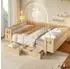 OKWISH Kinderbett 140×200cm Plattformbett mit 2 Schubladen und Sicherheitsgeländer