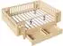 OKWISH Kinderbett 140×200cm Plattformbett mit 2 Schubladen und Sicherheitsgeländer