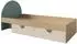 Mirjan24 Lexi 13 Jugendbett mit 2 Schubladen, Eiche/blau, 90x200cm (800001792998)