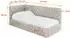 ALTDECOR MULY Jugendbett mit Bettkasten, 80x200cm, beige, Velours (800001939506)