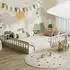 VitaliSpa Minno Kinderbett Bodenbett, Metall, greige, 140x200 mit Matratze