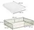 VitaliSpa Minno Kinderbett Bodenbett, Metall, greige, 140x200 mit Matratze