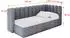 ALTDECOR Hugy Jugendbett mit Bettkasten, Velours, grau, 80x200cm (800001941488)