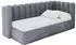 ALTDECOR Hugy Jugendbett mit Bettkasten, Velours, grau, 80x200cm (800001941488)