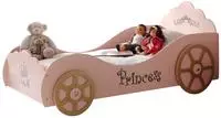 Vipack Kinderbett "Princess, in Kutschen-Optik, MDF rosa lackiert mit Applikationen"