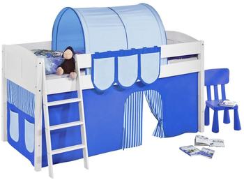 Lilokids Spielbett IDA 4106 mit Vorhang Blau Weiß