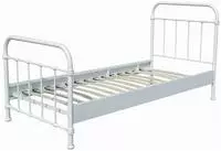 Vipack Einzelbett "New York, Bettgestell Metall, pulverbeschichtet, in zeitlosem