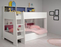 Parisot Etagenbett "Tam Tam, Stockbett, farbig hinterlegte Regale, mit Bettkasten"