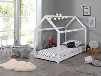 Vipack Kinderbett "Cabane, Kiefer massiv, Made in Europe, inklusive Rolllattenrost"