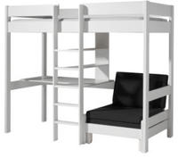 Vipack Hochbett "Pino, Kiefer massiv, viel Funktion auf kleinem Raum, Made in Europe"