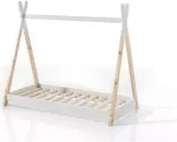 Vipack Kinderbett "Tipi, mit Querstange in Zelt-Optik, Kiefer massiv" inkl.