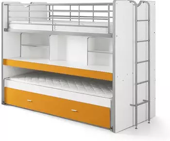 Vipack Bonny mit Schreibtisch (90 x 200) weiß/orange