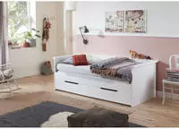 Relita Funktionsbett "Lina" mit ausziehbarer Liegefl&auml;che und 2 Schubk&auml;sten,