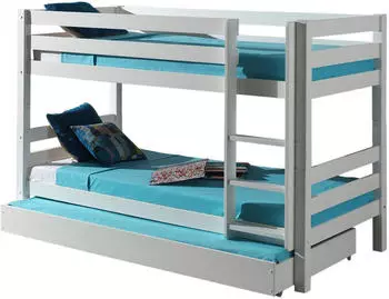 Vipack Pino Etagenbett mit Bettschublade wei&szlig;