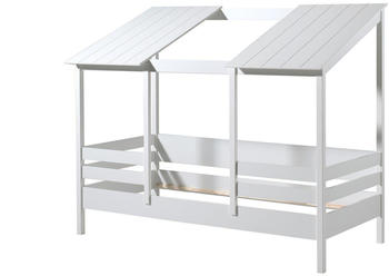 Vipack Hausbett mit offenem Dach 90 x200 cm (HB900914) weiß