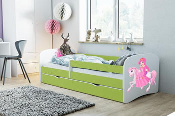 Bjird Babydream 80x160cm mit Matratze Pony-Prinzessin grün