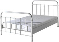 Vipack Einzelbett "New York, Bettgestell Metall, pulverbeschichtet, in zeitlosem