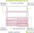 Juskys Marli 80x160cm mit Lattenrost und Bettkasten rosa