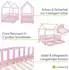 Juskys Marli 80x160cm mit Lattenrost und Bettkasten rosa