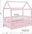 Juskys Marli 80x160cm mit Lattenrost und Bettkasten rosa