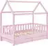 Juskys Marli 80x160cm mit Lattenrost und Bettkasten rosa